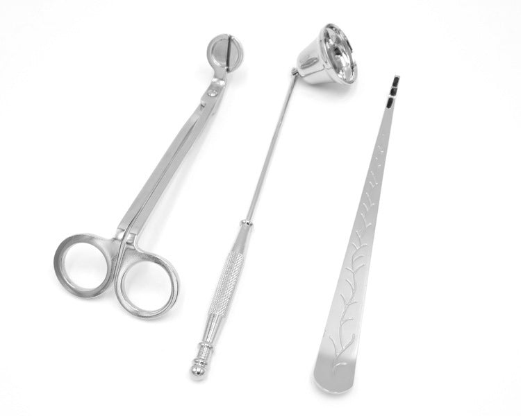 Kit Accessori per Candele — Forbicine, Spegnicandela e Aggiustastoppino