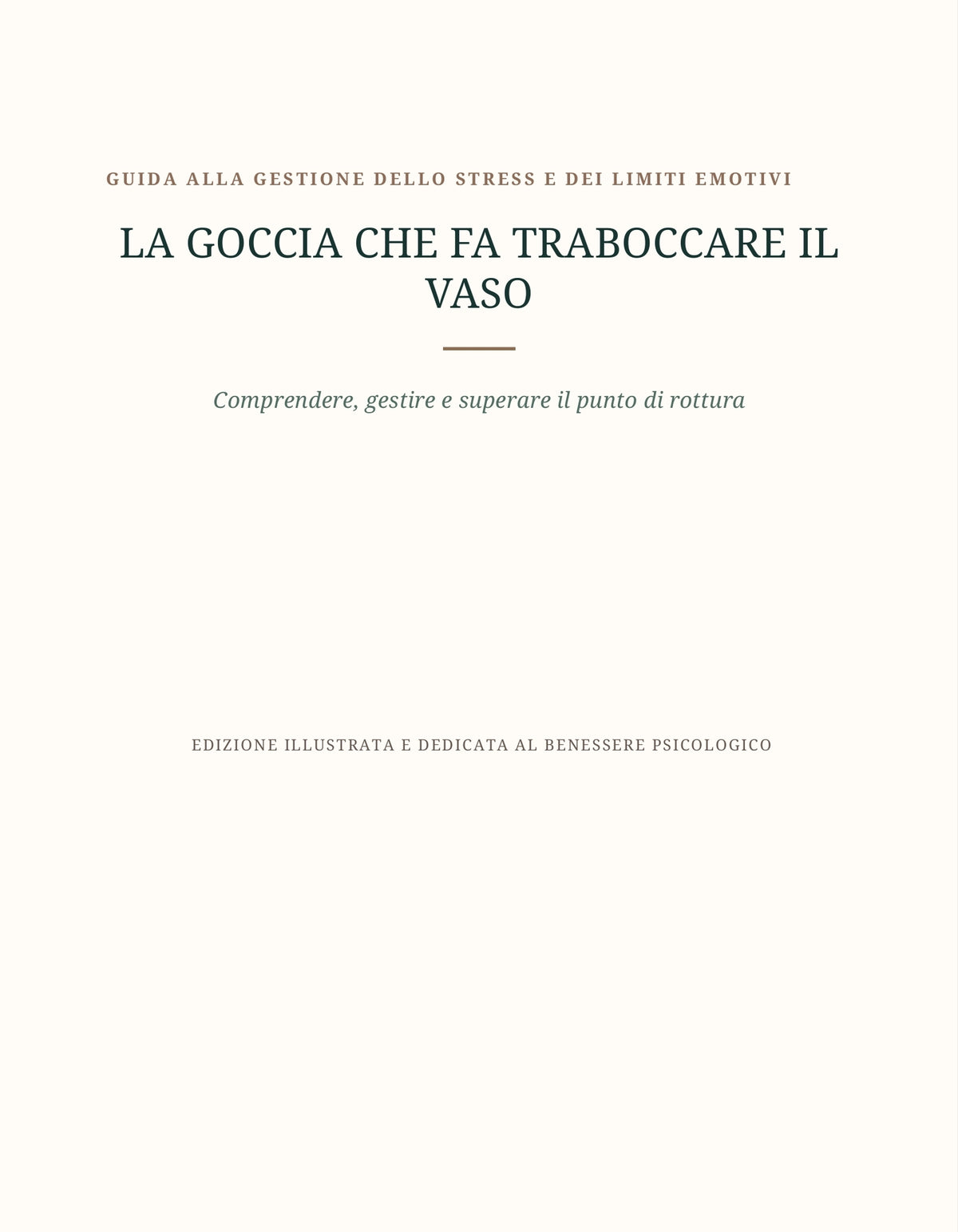 La goccia che fa traboccare il vaso